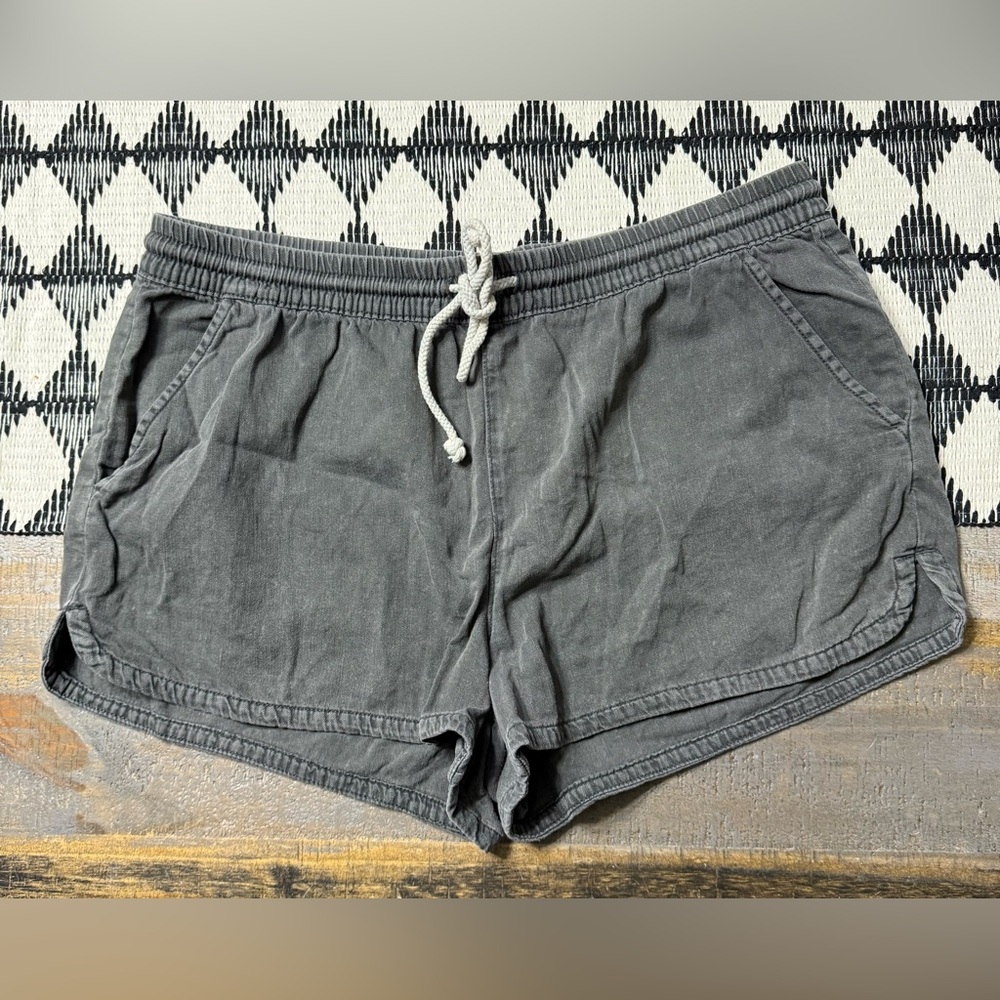aerie Charcoal Gray Athletic Drawstring Shorts